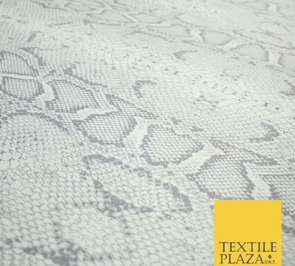 Light Grey Snake Skin Print Soft Stretch Jersey Fabric 56" 6679
