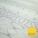 Light Grey Snake Skin Print Soft Stretch Jersey Fabric 56" 6679
