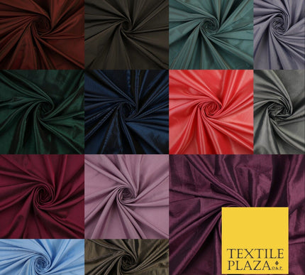 13 COLOURS - Plain Dyed Faux Silk TAFFETA Dress Lining Bridal Fabric