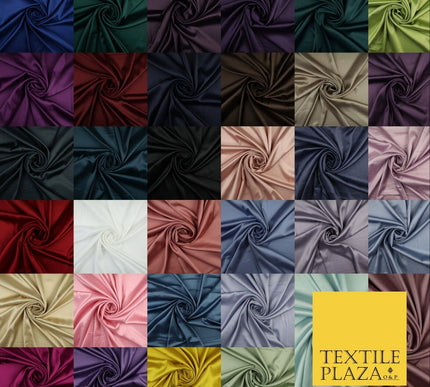 OVER 30 COLOURS Fine Silky Smooth Liquid Sateen Satin Dress Fabric Drape Lining