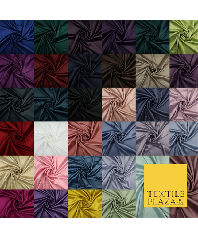 OVER 30 COLOURS Fine Silky Smooth Liquid Sateen Satin Dress Fabric Drape Lining
