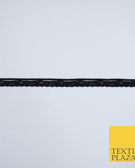 4 COLOURS Vintage Lace Trimming Border Ribbon Gota Lingerie 9mm WIDE