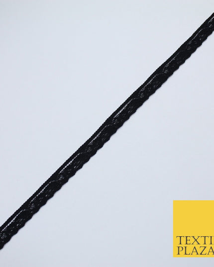 4 COLOURS Vintage Lace Trimming Border Ribbon Gota Lingerie 9mm WIDE