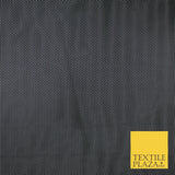 BLACK Airtex Fish Net Mesh Sports Stretch Polyester Dress Fabric 62"