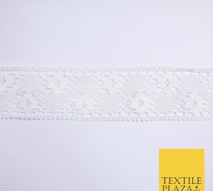 3 COLOURS Cotton Crotchet Trimming Border Ribbon Gota Sewing Cake 27mm WIDE