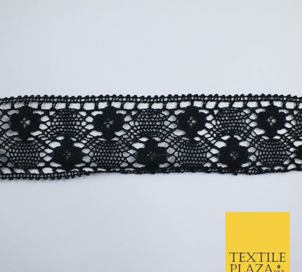 3 COLOURS Cotton Crotchet Trimming Border Ribbon Gota Sewing Cake 27mm WIDE