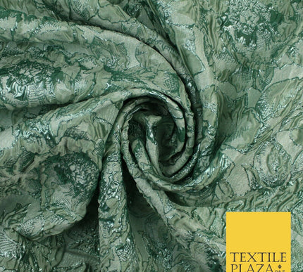 Mint Green with Metallic Touch Textured Brocade Jacquard Dress Fabric 58" 10260