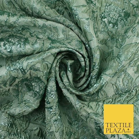 Mint Green with Metallic Touch Textured Brocade Jacquard Dress Fabric 58" 10260