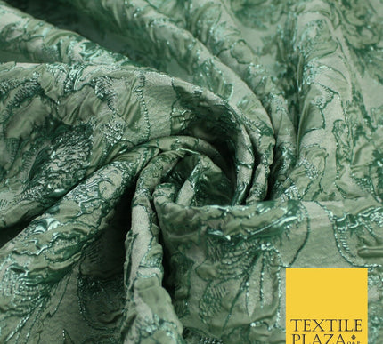Mint Green with Metallic Touch Textured Brocade Jacquard Dress Fabric 58" 10260