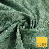 Mint Green with Metallic Touch Textured Brocade Jacquard Dress Fabric 58" 10260