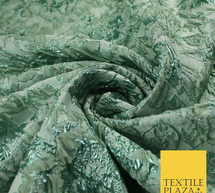 Mint Green with Metallic Touch Textured Brocade Jacquard Dress Fabric 58" 10260