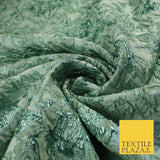 Mint Green with Metallic Touch Textured Brocade Jacquard Dress Fabric 58" 10260
