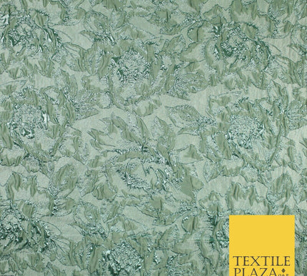 Mint Green with Metallic Touch Textured Brocade Jacquard Dress Fabric 58" 10260