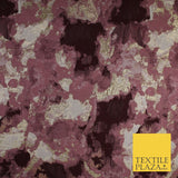 Mauve with Maroon & Gold Metallic Textured Brocade Jacquard Fabric 58" 10253
