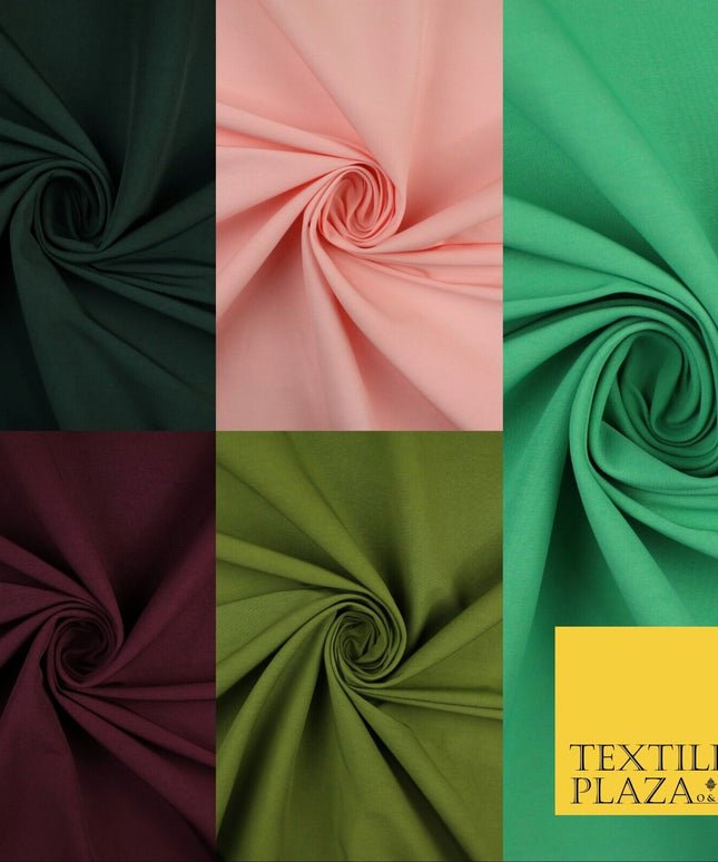 5 Colours - Luxury Plain Stretch Bengaline Dress Suiting Trousers Fabric 59"