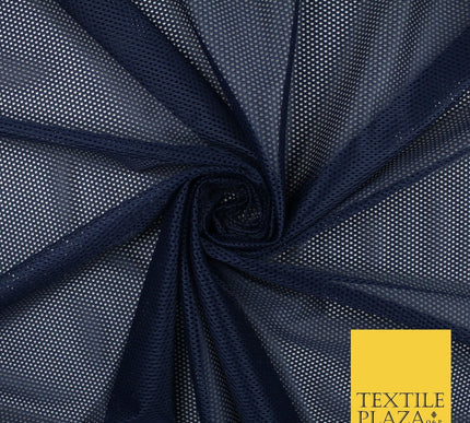 4 COLOURS - Fine Airtex Fish Net Mesh Sports Stretch Polyester Dress Fabric 62"