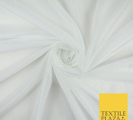 4 COLOURS - Fine Airtex Fish Net Mesh Sports Stretch Polyester Dress Fabric 62"