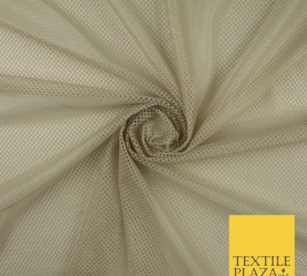 4 COLOURS - Fine Airtex Fish Net Mesh Sports Stretch Polyester Dress Fabric 62"