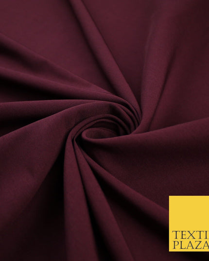 5 Colours - Luxury Plain Stretch Bengaline Dress Suiting Trousers Fabric 59"