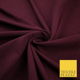 5 Colours - Luxury Plain Stretch Bengaline Dress Suiting Trousers Fabric 59"