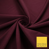 5 Colours - Luxury Plain Stretch Bengaline Dress Suiting Trousers Fabric 59"