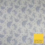Ice Blue & Denim Blue Gold Metallic Textured Brocade Jacquard Fabric 58" 10252