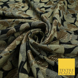 Black Base with Sage Green Metallic Textured Brocade Jacquard Fabric 58" 10244