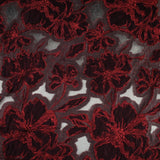 5 Designs - Grey Organza Base Large Flower Textured Brocade Jacquard Fabric 58"