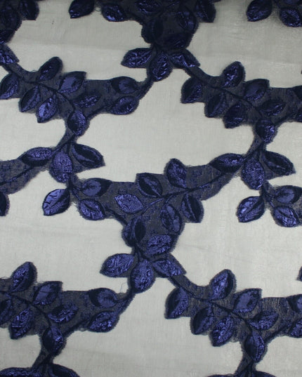 5 Designs - Grey Organza Base Large Flower Textured Brocade Jacquard Fabric 58"