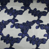 5 Designs - Grey Organza Base Large Flower Textured Brocade Jacquard Fabric 58"