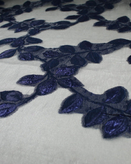 5 Designs - Grey Organza Base Large Flower Textured Brocade Jacquard Fabric 58"