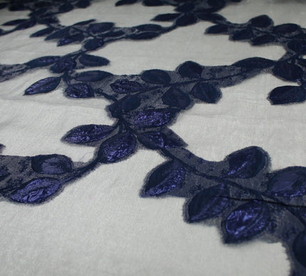 5 Designs - Grey Organza Base Large Flower Textured Brocade Jacquard Fabric 58"
