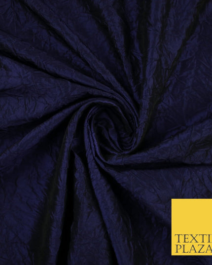 High Quality Crushed Royal Purple Faux Silk Taffeta Dress Fabric 58" 10372