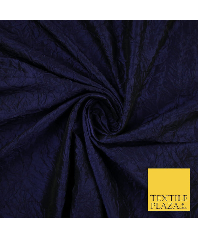 High Quality Crushed Royal Purple Faux Silk Taffeta Dress Fabric 58" 10372
