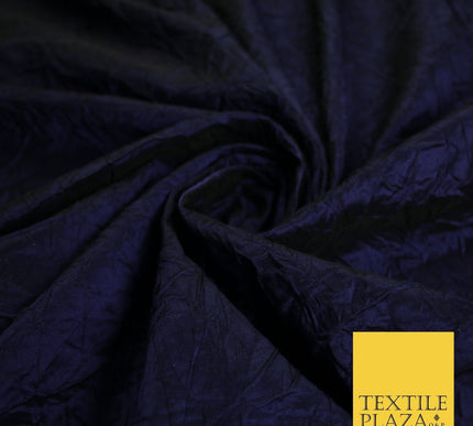 High Quality Crushed Royal Purple Faux Silk Taffeta Dress Fabric 58" 10372