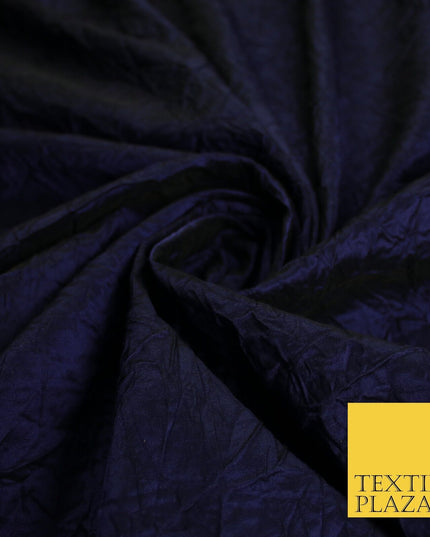 High Quality Crushed Royal Purple Faux Silk Taffeta Dress Fabric 58" 10372