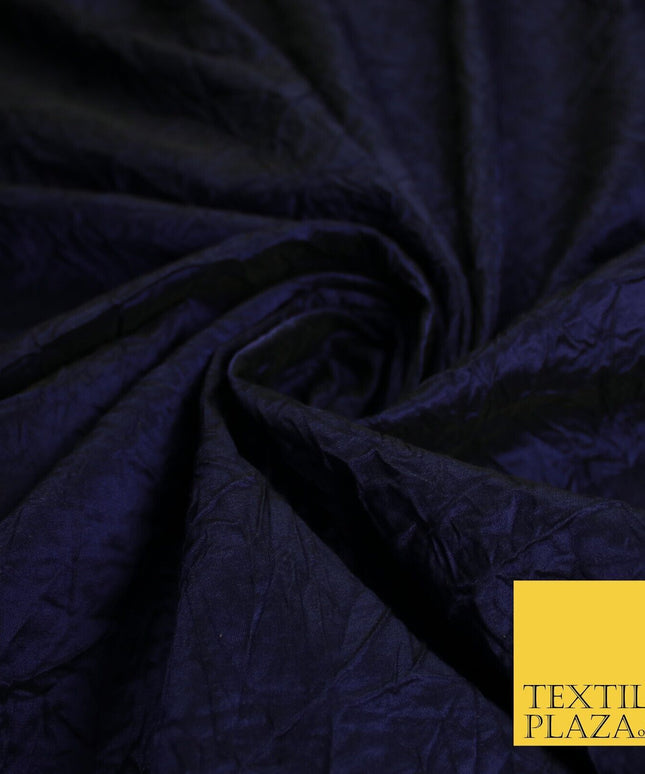 High Quality Crushed Royal Purple Faux Silk Taffeta Dress Fabric 58" 10372