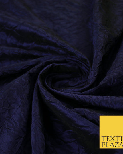 High Quality Crushed Royal Purple Faux Silk Taffeta Dress Fabric 58" 10372