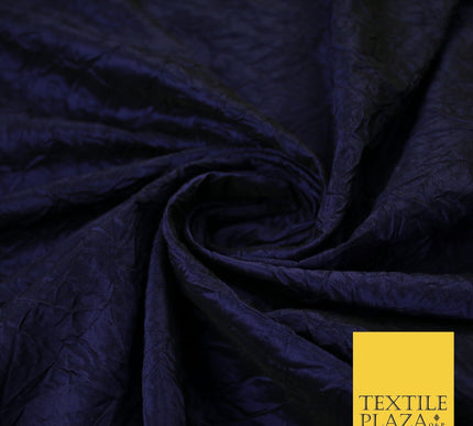 High Quality Crushed Royal Purple Faux Silk Taffeta Dress Fabric 58" 10372