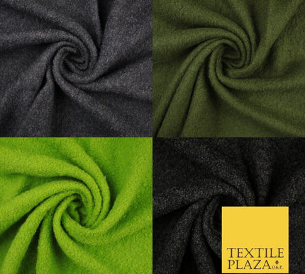 4 COLOURS - Premium Plain Textured Bouclé Sherpa Fur Fabric Material 59" WIDE