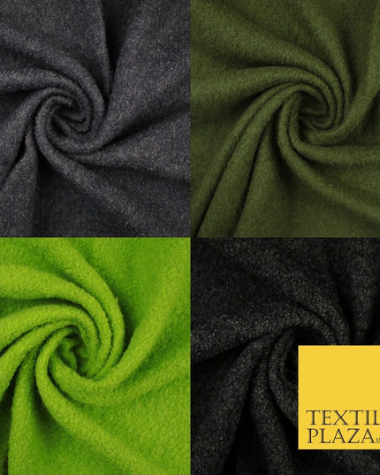 4 COLOURS - Premium Plain Textured Bouclé Sherpa Fur Fabric Material 59" WIDE
