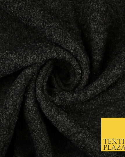 4 COLOURS - Premium Plain Textured Bouclé Sherpa Fur Fabric Material 59" WIDE