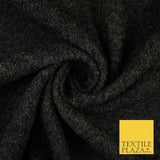 4 COLOURS - Premium Plain Textured Bouclé Sherpa Fur Fabric Material 59" WIDE