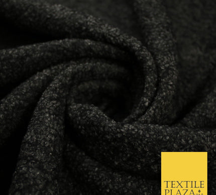 4 COLOURS - Premium Plain Textured Bouclé Sherpa Fur Fabric Material 59" WIDE