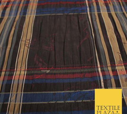 Multicolour Faux Silk Taffeta Check Tartan Dress Fabric 62" 10375