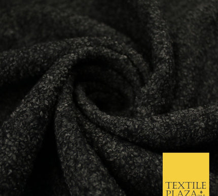 4 COLOURS - Premium Plain Textured Bouclé Sherpa Fur Fabric Material 59" WIDE