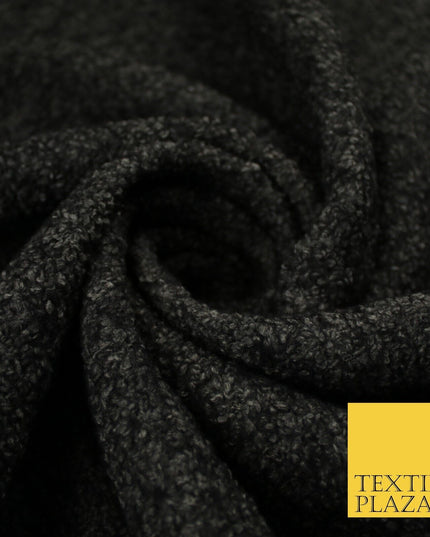 4 COLOURS - Premium Plain Textured Bouclé Sherpa Fur Fabric Material 59" WIDE