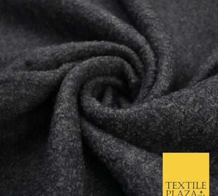 4 COLOURS - Premium Plain Textured Bouclé Sherpa Fur Fabric Material 59" WIDE