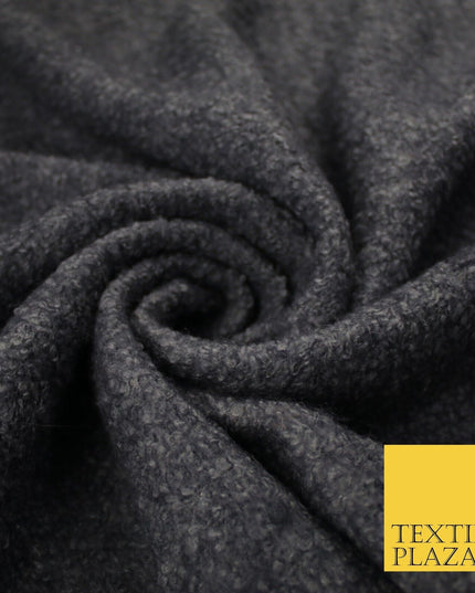 4 COLOURS - Premium Plain Textured Bouclé Sherpa Fur Fabric Material 59" WIDE