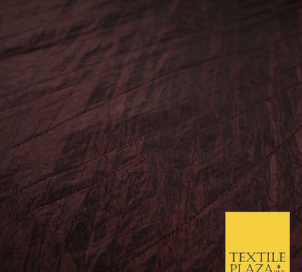 High Quality Crushed Deep Maroon Faux Silk Taffeta Dress Fabric 56" 10374